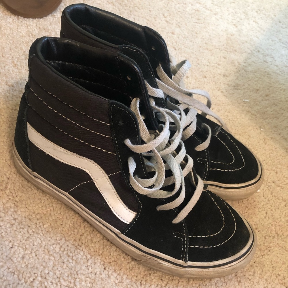 Black and white vans